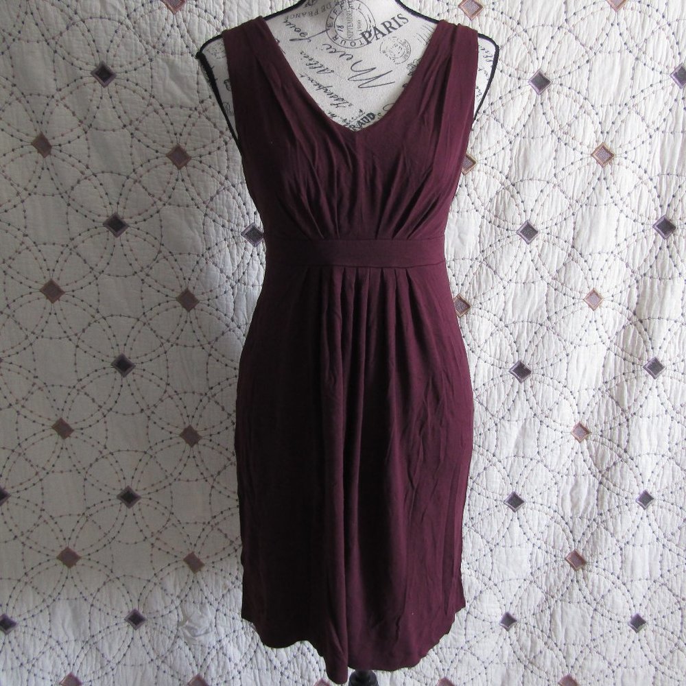 GUC Loft Maroon V-neck A-line Tank Dress XS